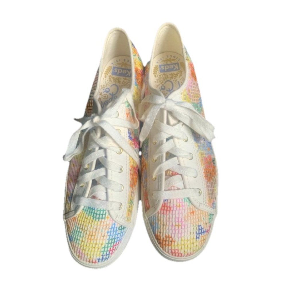 Keds x Rifle Paper Co. Triple Kick Mesh Margaux Platform Sneaker 9 EUC